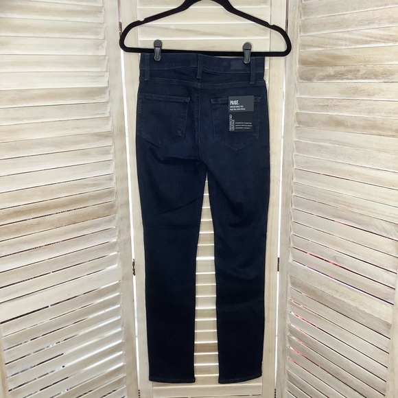 Paige Hoxton Ankle Peg Metallic Tux Stripe Dark Wash Jean 25 NWT $228 - Picture 10 of 10